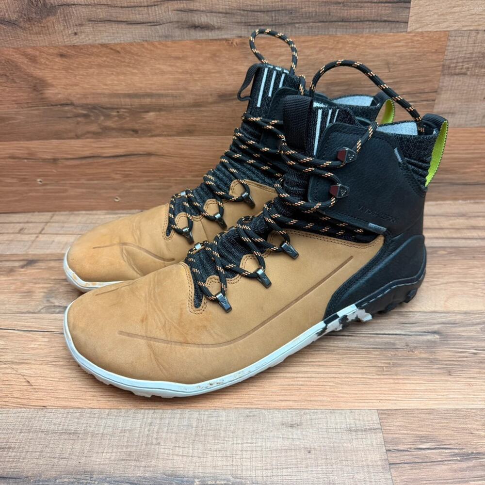 Vivobarefoot Tracker Forest ESC Leather Hiking Boot Men's 12 EU 45 Tan Barefoot